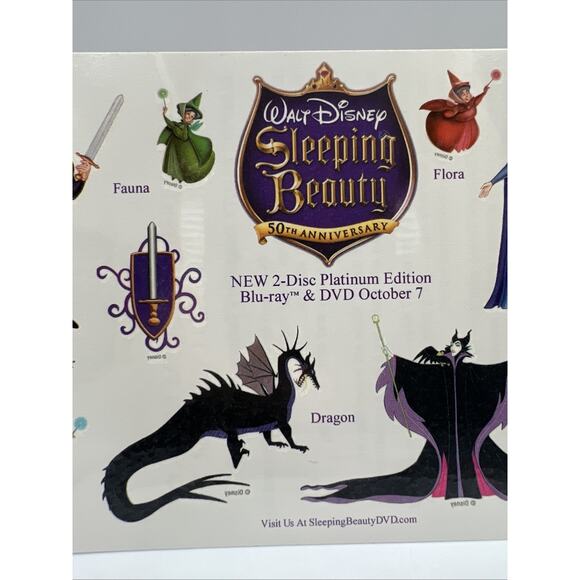 Walt Disney Pictures Sleeping Beauty Tattoo Temporary DVD Tattoos Maleficent 6ct - Picture 4 of 8